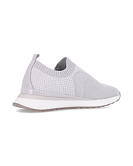 360 degree animation of product Grey knitted trainers frame-13