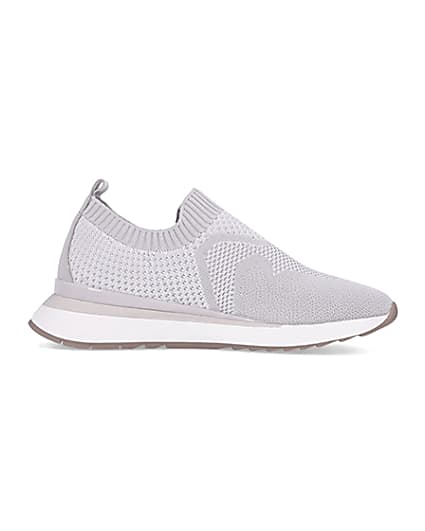 360 degree animation of product Grey knitted trainers frame-15