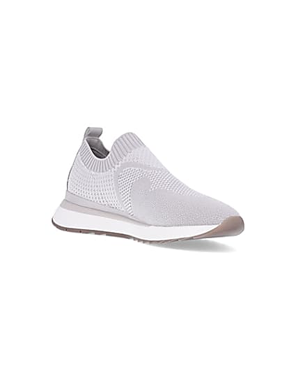 360 degree animation of product Grey knitted trainers frame-18