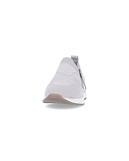 360 degree animation of product Grey knitted trainers frame-22