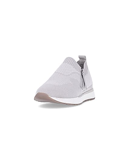 360 degree animation of product Grey knitted trainers frame-23