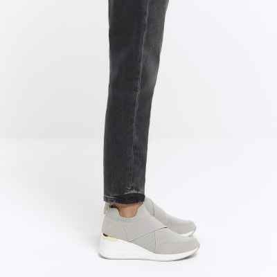 River island best sale grey plimsolls