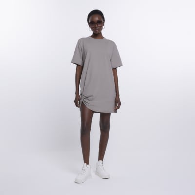 knotted t shirt dress