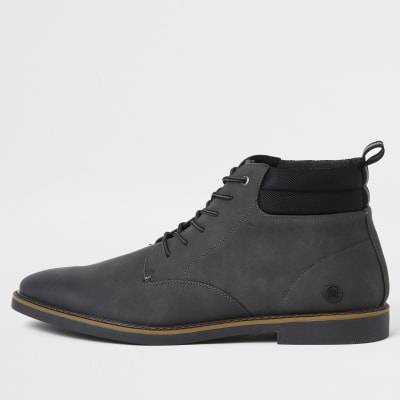 gray chukka boots