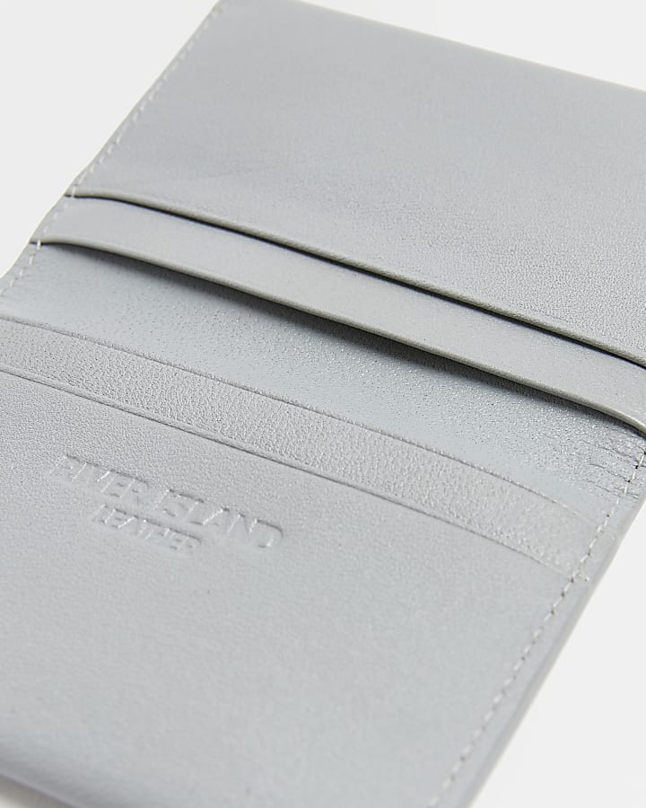 Grey Leather Cardholder