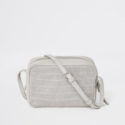 river island grey shoulder bag