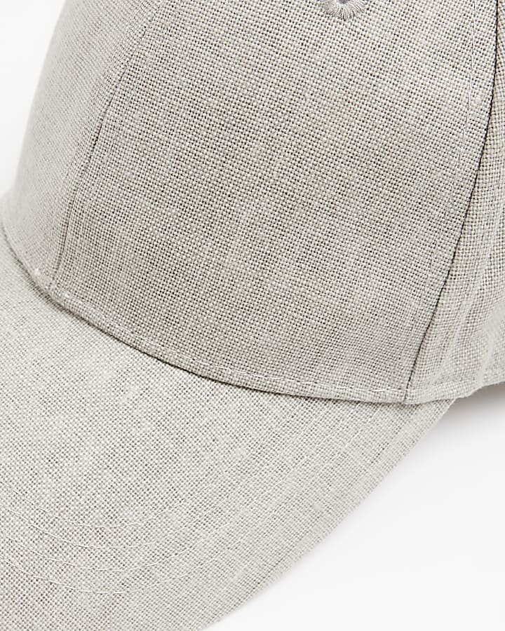 Grey linen blend cap