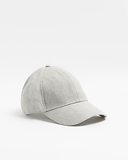 Grey linen blend cap