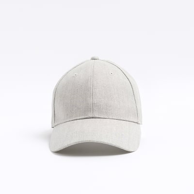 Grey linen blend cap