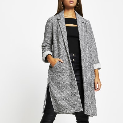 long grey duster cardigan