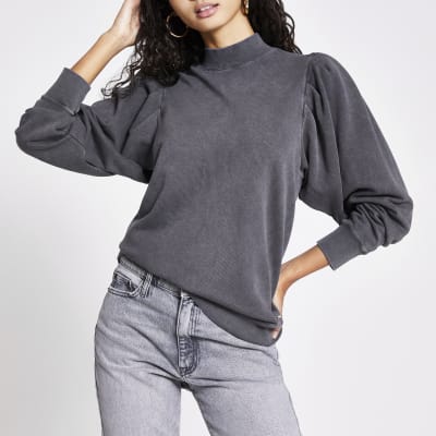 long grey sweatshirt