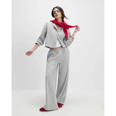 Grey Long Sleeve Cosy Button Through Cardigan