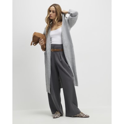 Grey Long Sleeve Cosy Maxi Cardigan