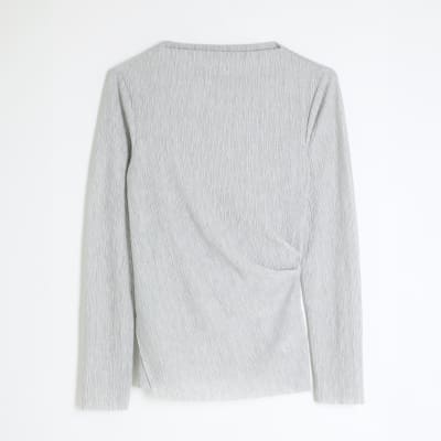 トップス theredthread S loop drape tops gray THEREDTHREAD S loop drape tops black - メルカリ