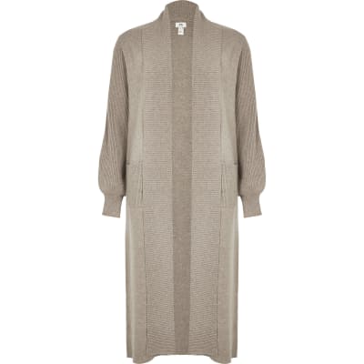 long maxi knitted cardigan