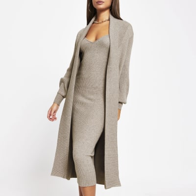 long sleeve grey cardigan