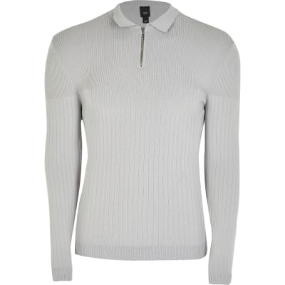 river island long sleeve polo