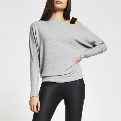 long sleeve one shoulder