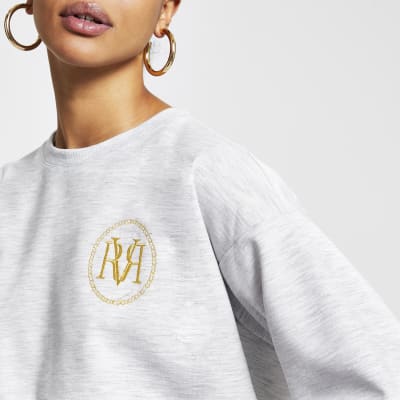 river island grey jumper dress