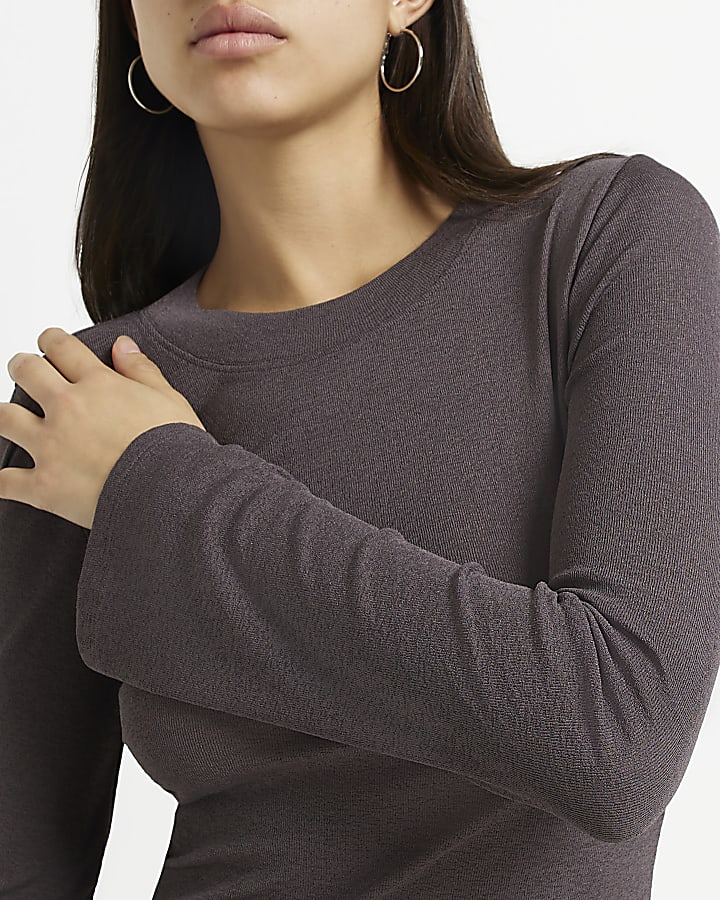 Grey long sleeve top