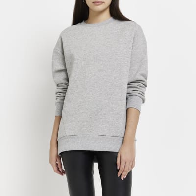 Grey longline sweatshirt