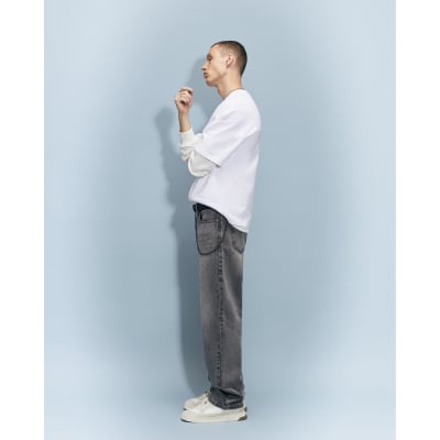 Grey Loose Fit Jeans