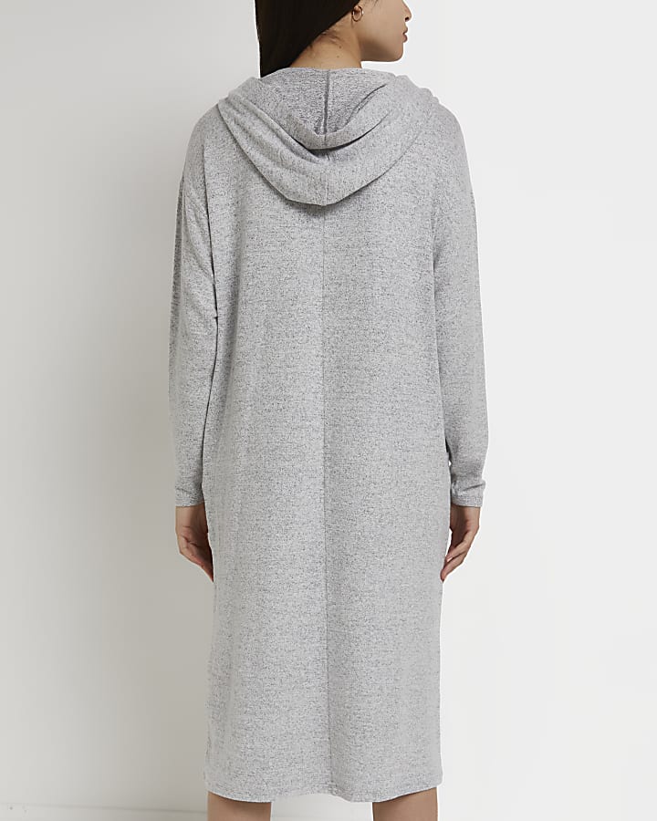 Grey marl hooded night dress