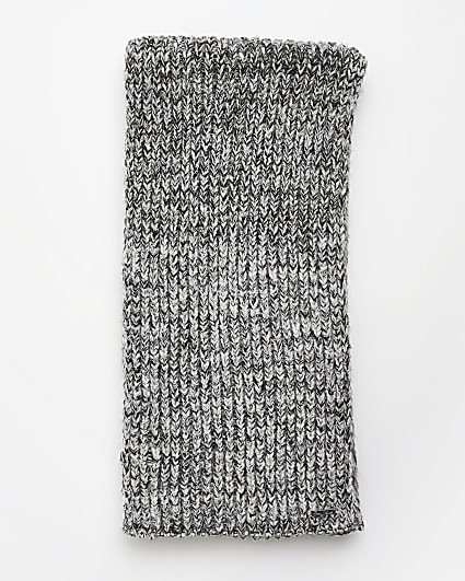 Grey marl knit scarf