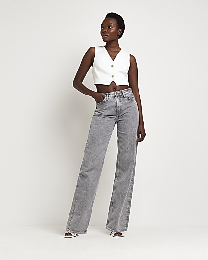 Joes Jeans Denim Mid-rise Cropped Bootcut Jeans in Grey Womens Clothing Jeans Bootcut jeans Grey 