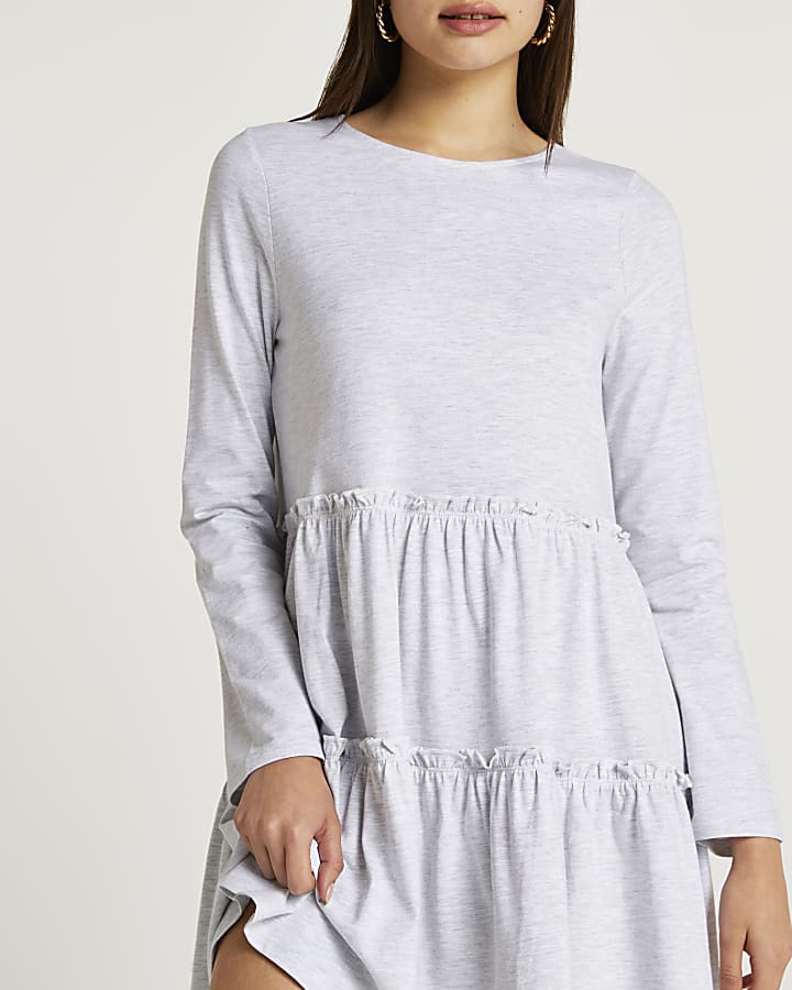 Grey mini t-shirt dress