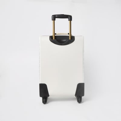 Grey mixed RI monogram four wheel suitcase