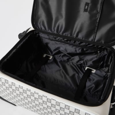 Grey mixed RI monogram four wheel suitcase