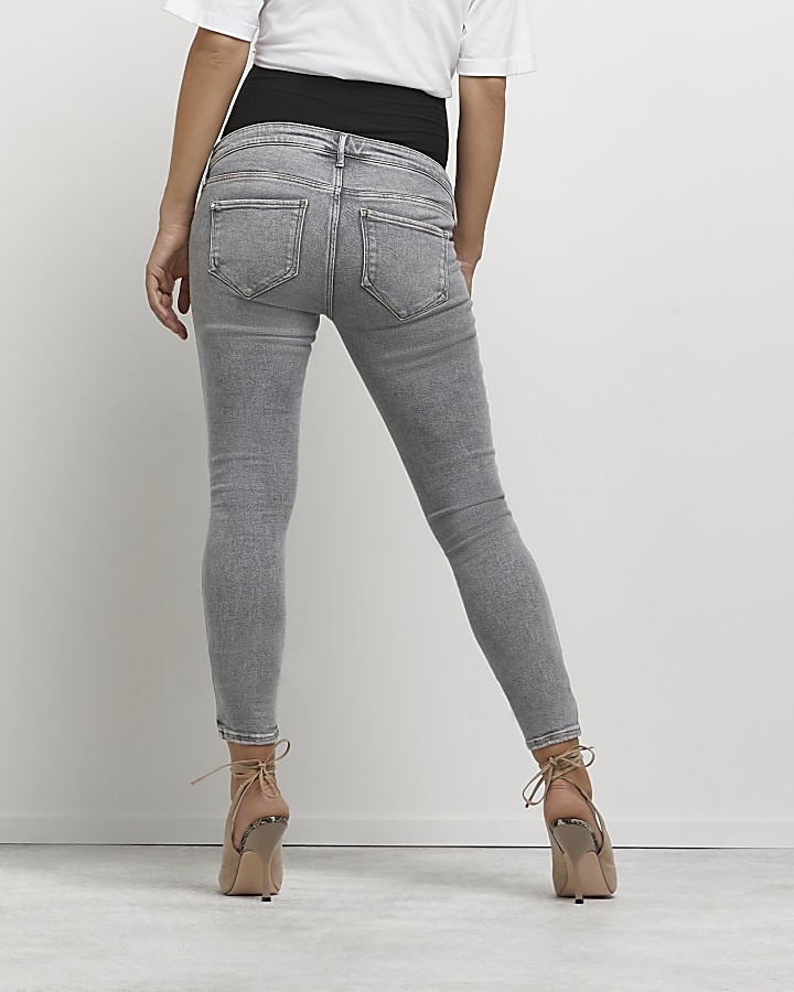 Grey Molly maternity skinny jeans