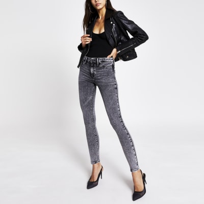 river island grey molly jeans