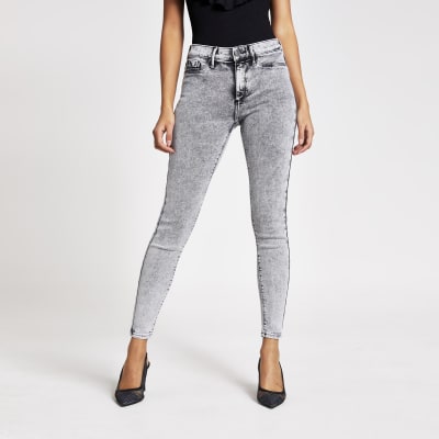 river island grey molly jeans