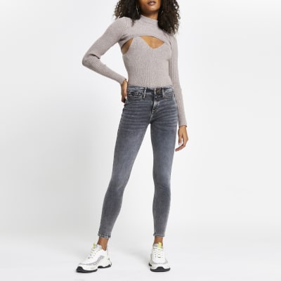 grey molly jeans river island