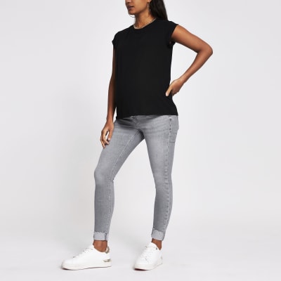 Grey Molly overbump maternity jeggings