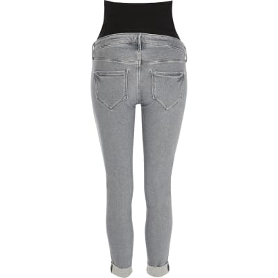 Grey Molly overbump maternity jeggings