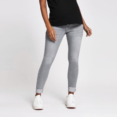 river island molly jeans grey