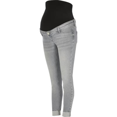 Grey Molly overbump maternity jeggings