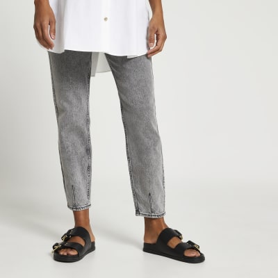 womens grey mom jeans