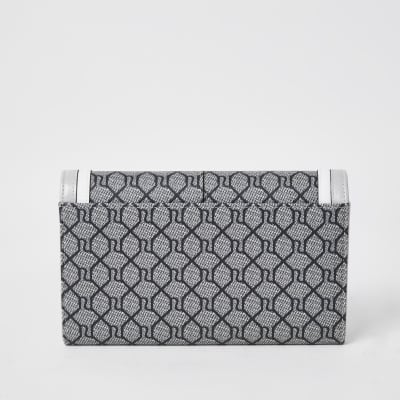 Grey Monogram Travel Wallet