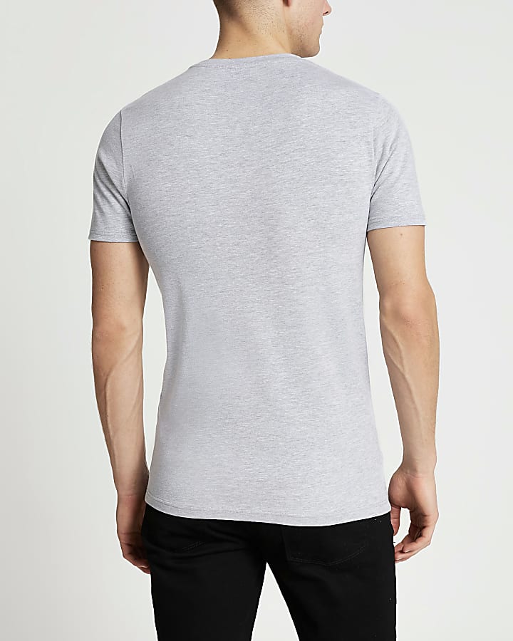 Grey multipack muscle t-shirts