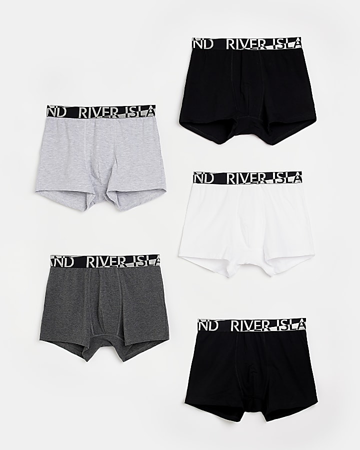 Grey multipack of 5 boxer shorts