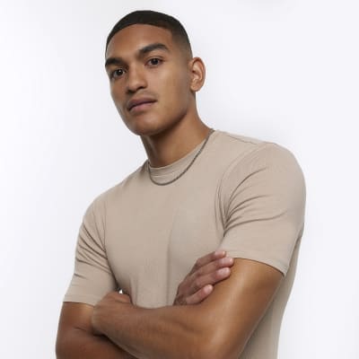 Grey multipack of 5 muscle fit tshirts River Island