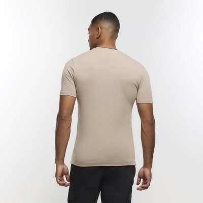 Grey multipack of 5 muscle fit tshirts River Island