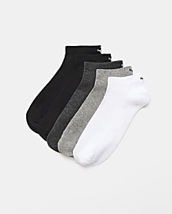 Grey Multipack of 5 RI Trainer socks