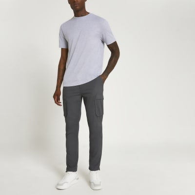 Grey multipack of 5 slim t-shirts
