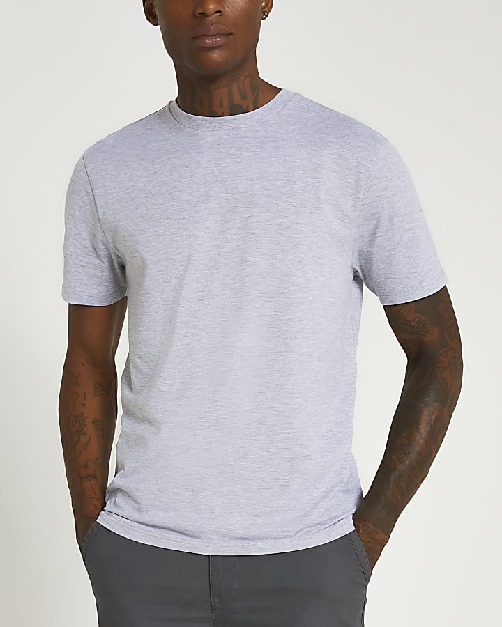 Grey multipack slim t-shirts