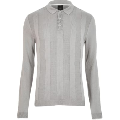 river island long sleeve polo